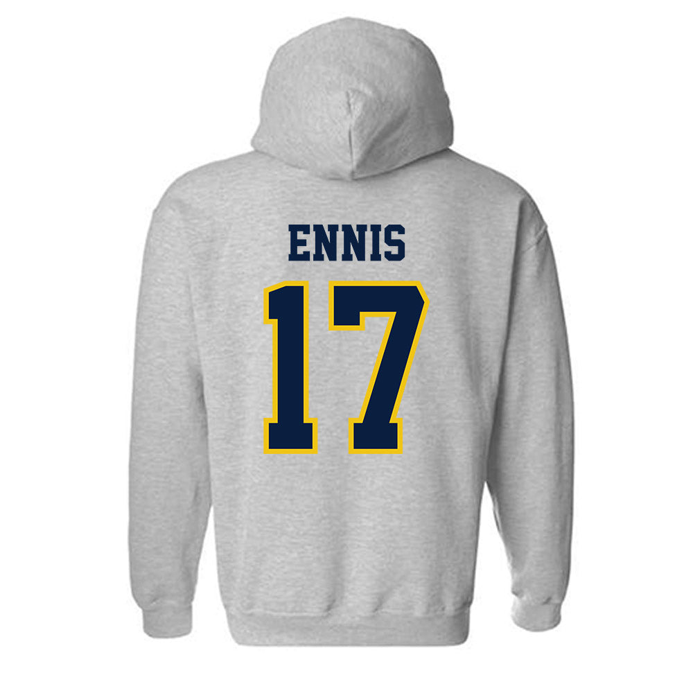 Michigan - NCAA Men's Lacrosse : Justin Ennis - Classic Shersey Hooded Sweatshirt-1