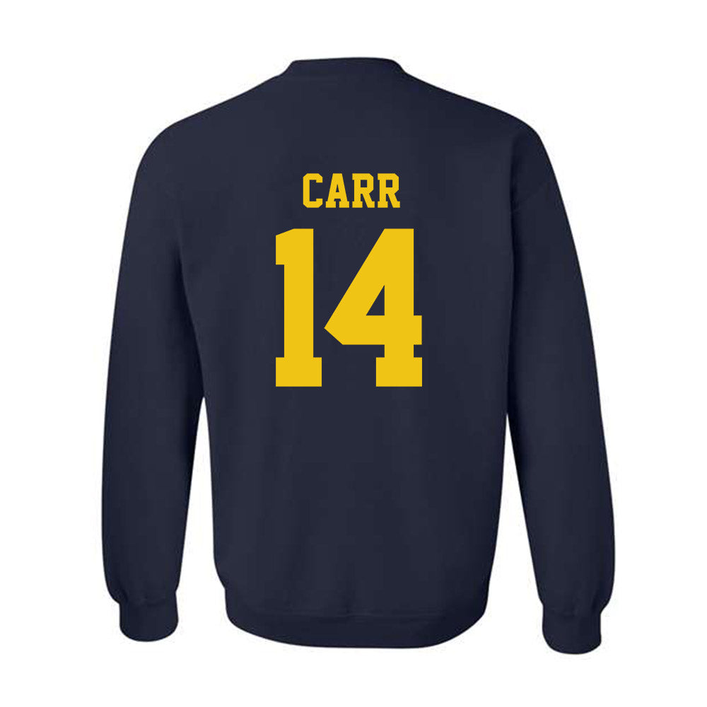 Michigan - NCAA Football : Tommy Carr - Sports Shersey Crewneck Sweatshirt-1