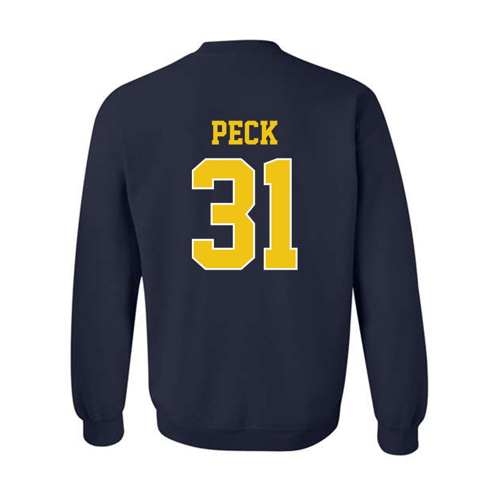 Michigan - NCAA Men's Ice Hockey : Stephen Peck - Sports Shersey Crewneck Sweatshirt-1