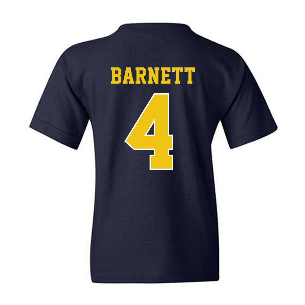 Michigan - NCAA Men's Ice Hockey : Asher Barnett - Sports Shersey Youth T-Shirt-1
