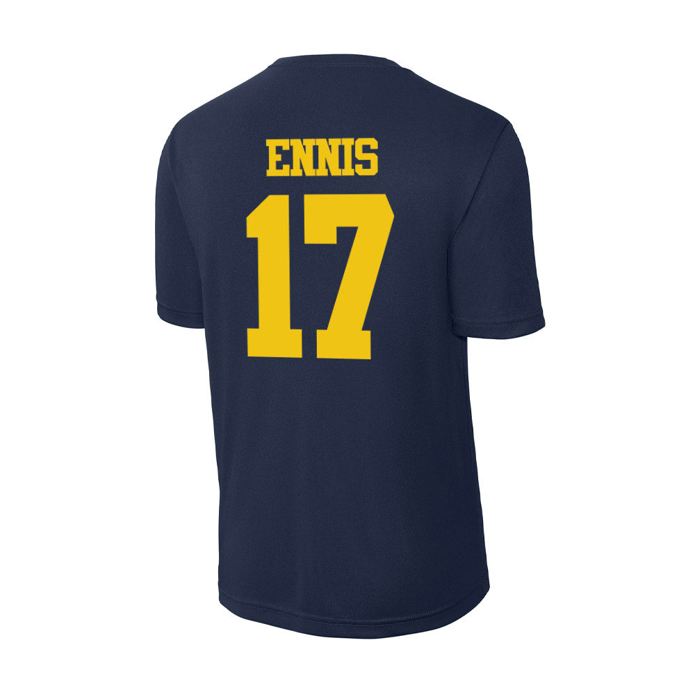 Michigan - NCAA Men's Lacrosse : Justin Ennis - Activewear T-Shirt-1