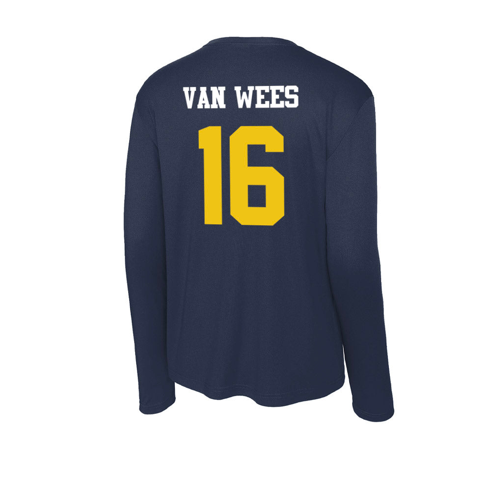 Michigan - NCAA Men's Lacrosse : Kees Van Wees - Activewear Long Sleeve T-Shirt-1