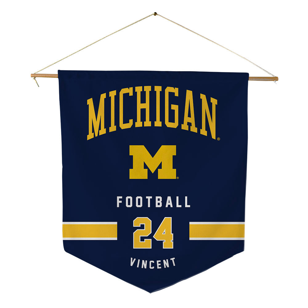 Michigan - NCAA Football : Jamarion Vincent - Pennant - 18" x 21"-0