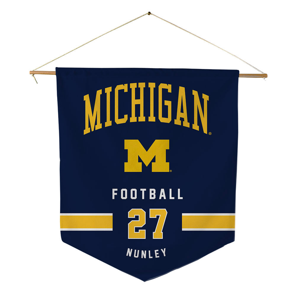 Michigan - NCAA Football : Ernest Nunley - Pennant - 18" x 21"-0