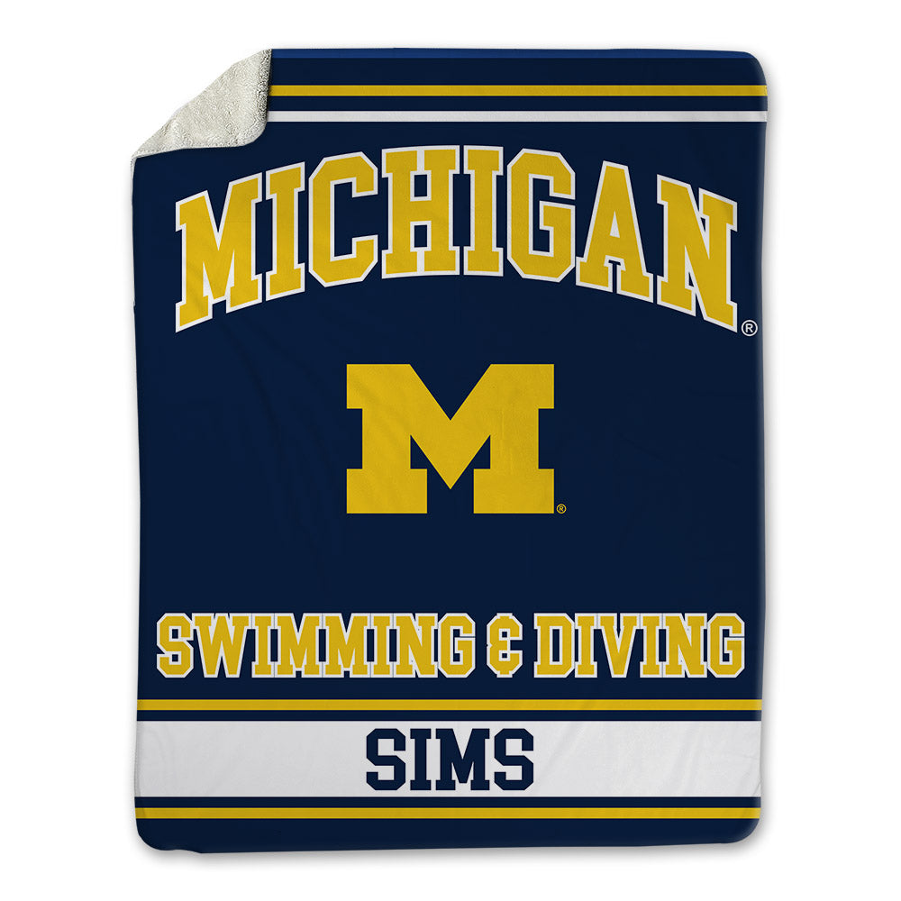 Michigan - NCAA Women's Swimming & Diving : Bella Sims - Blanket-0