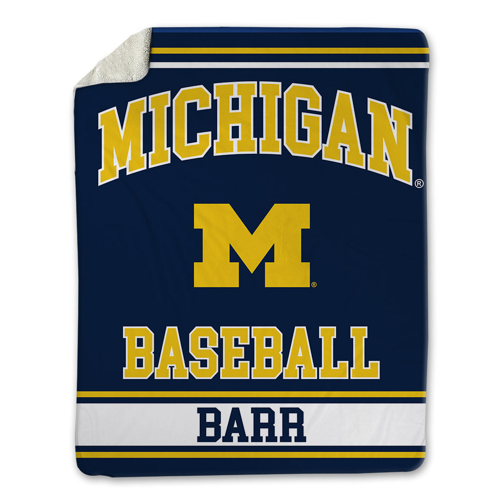 Michigan - NCAA Baseball : Kurt Barr - Blanket-0
