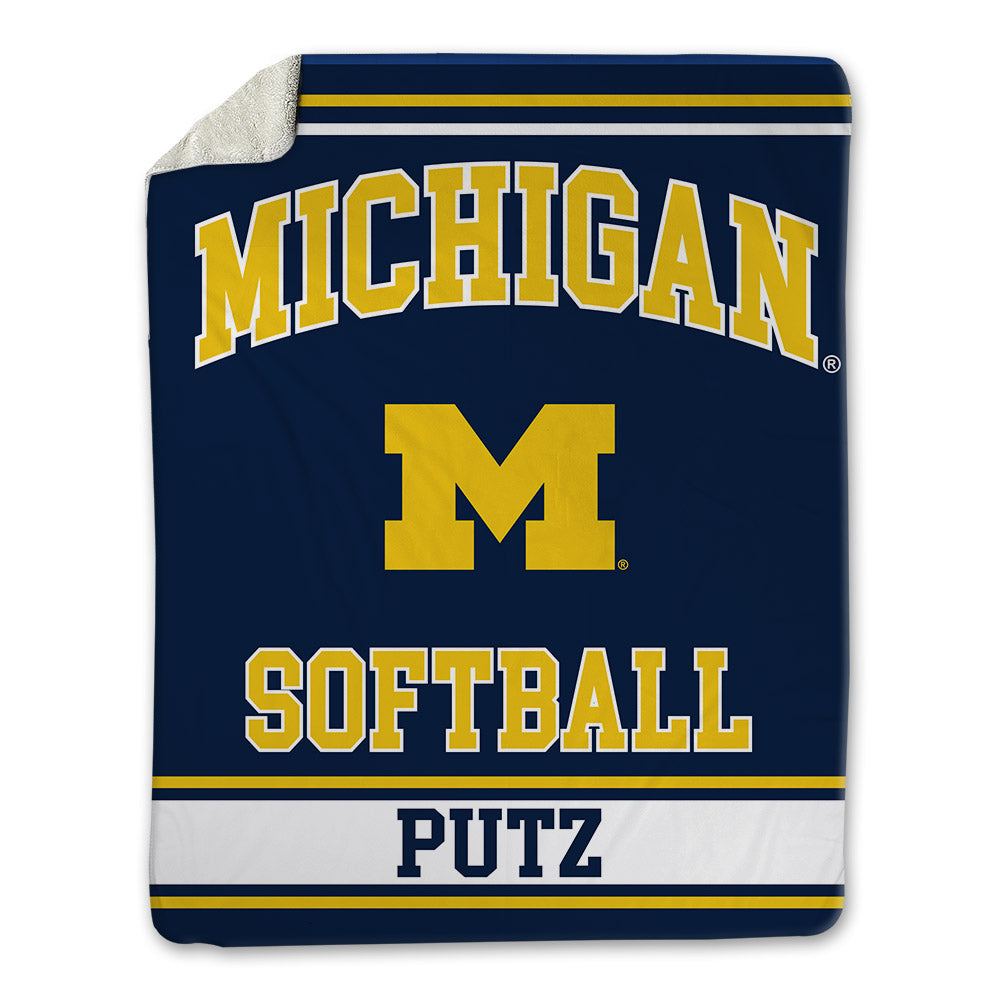 Michigan - NCAA Softball : Lauren Putz - Blanket-0