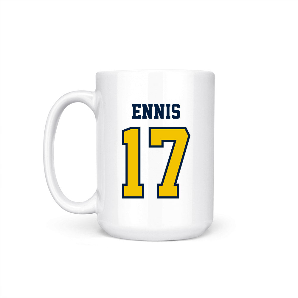 Michigan - NCAA Men's Lacrosse : Justin Ennis - Coffee Mug-1