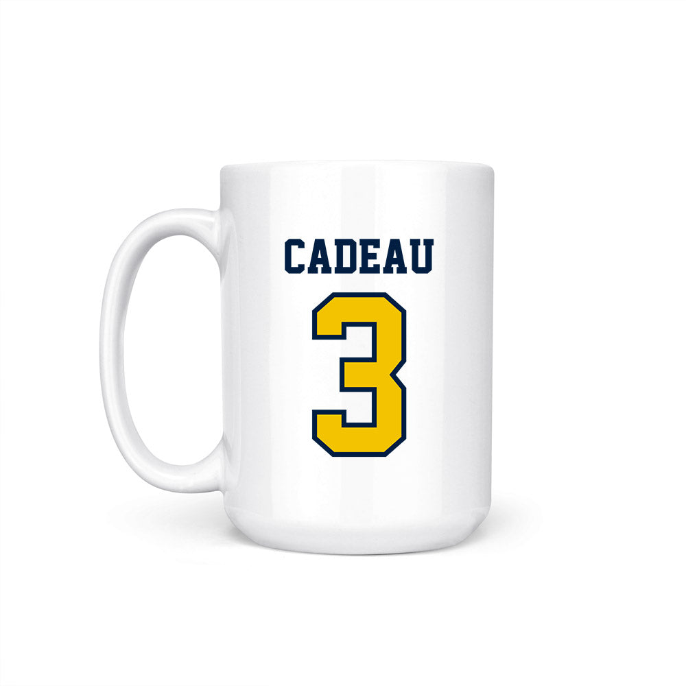 Michigan - NCAA Men's Basketball : Elliot Cadeau - Coffee Mug-1