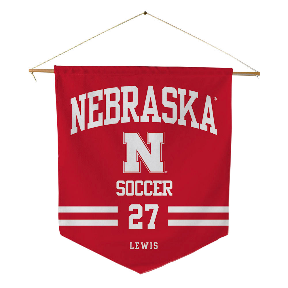 Nebraska - NCAA Women's Soccer : Nathalie Lewis - Pennant - 18" x 21"-0