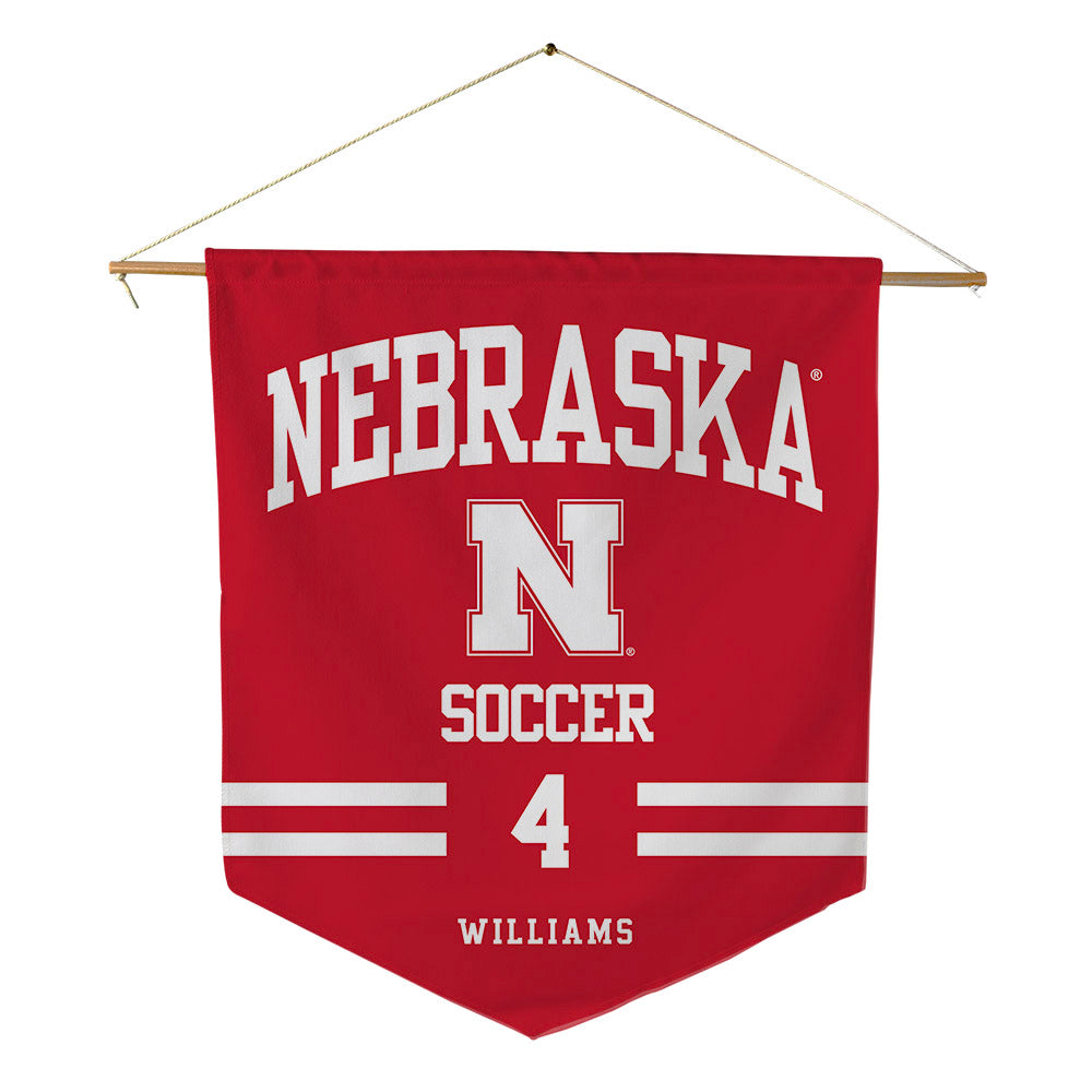 Nebraska - NCAA Women's Soccer : Karli Williams - Pennant - 18" x 21"-0