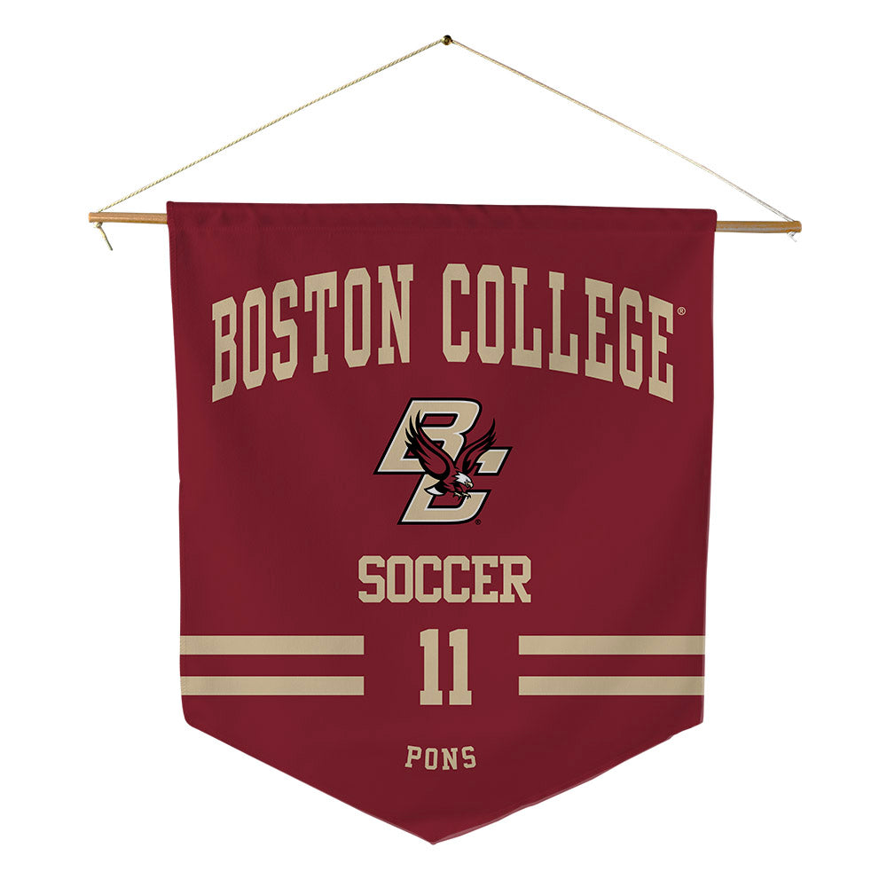 Boston College - NCAA Men's Soccer : Charles Pons - Pennant - 18" x 21"-0