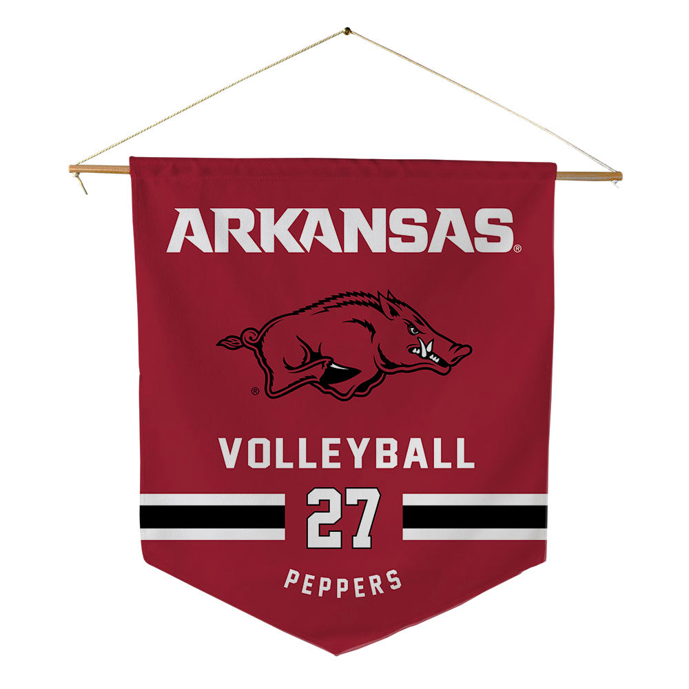 Arkansas - NCAA Women's Volleyball : Journey Peppers - Pennant - 18" x 21"-0