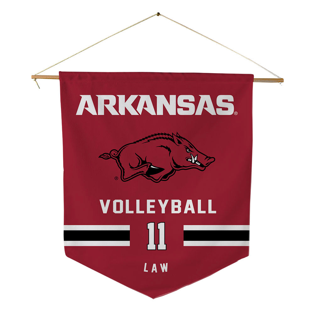 Arkansas - NCAA Women's Volleyball : Elsie Law - Pennant - 18" x 21"-0