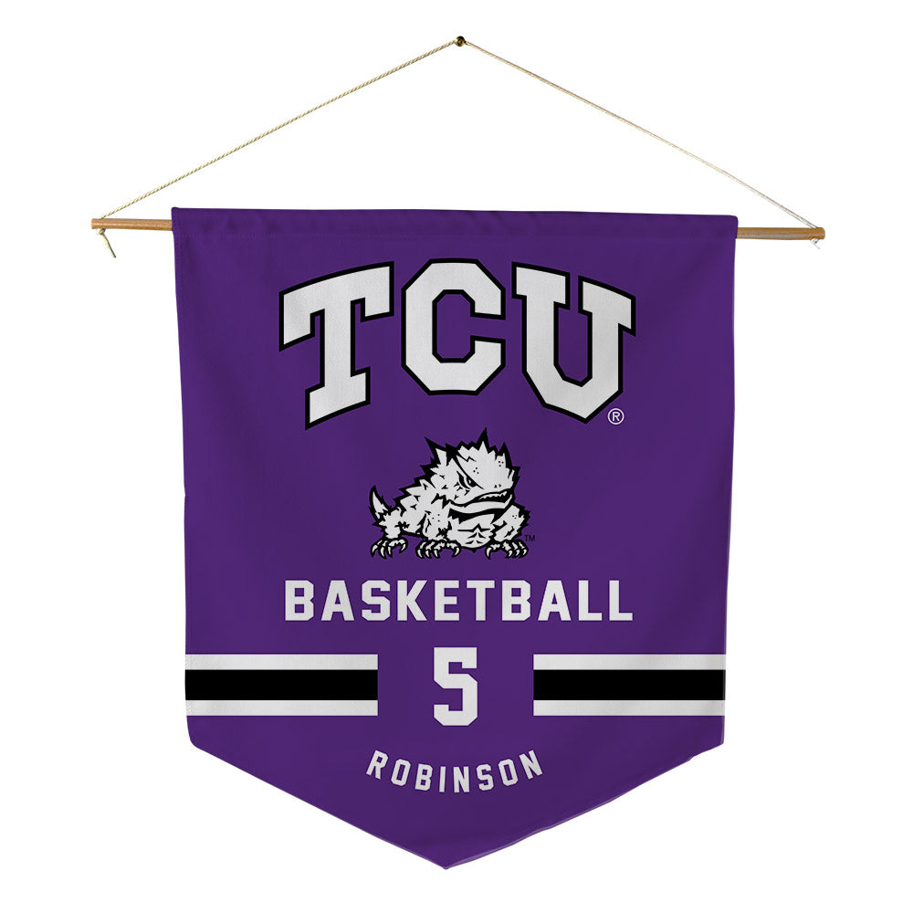 TCU - NCAA Men's Basketball : Micah Robinson - Pennant - 18" x 21"-0