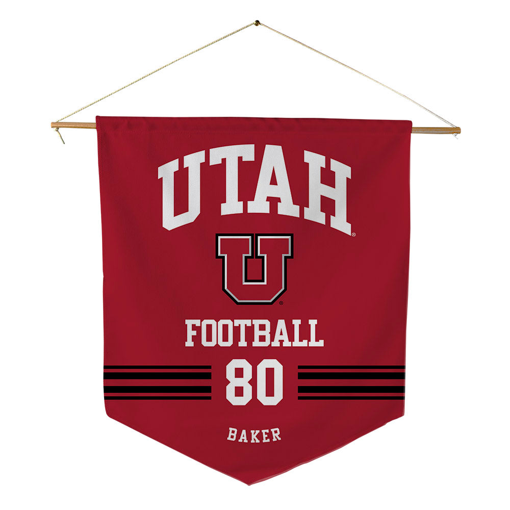 Utah - NCAA Football : Bryson Baker - Pennant - 18" x 21"-0