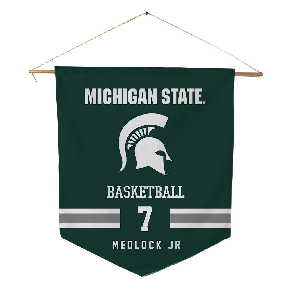 Michigan State - NCAA Men's Basketball : Carlos Medlock jr - Pennant - 18" x 21"-0