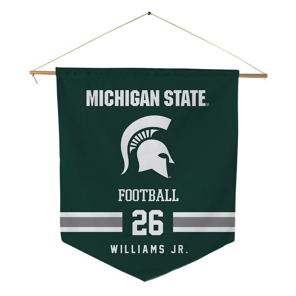 Michigan State - NCAA Football : Cedric Williams Jr. - Pennant - 18" x 21"-0