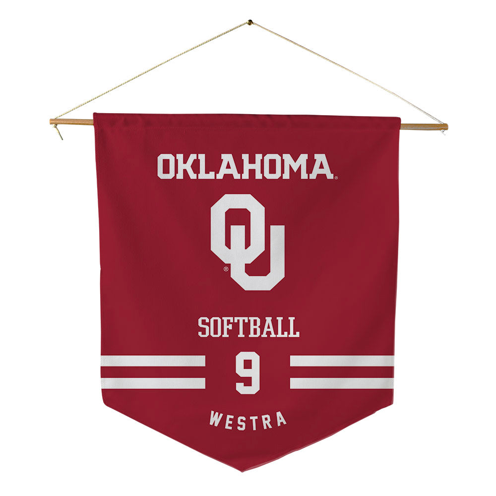 Oklahoma - NCAA Softball : Payton Westra - Pennant - 18" x 21"-0