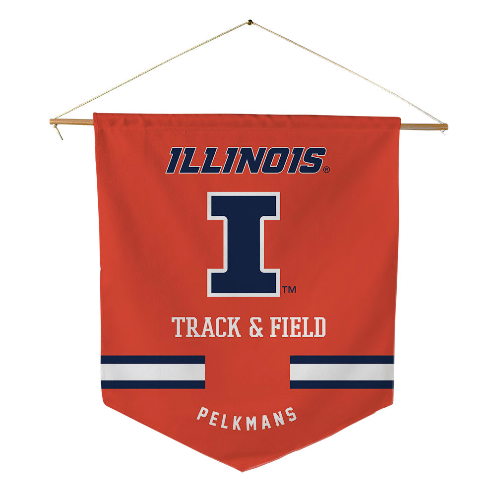 Illinois - NCAA Men's Track & Field : Luuk Pelkmans - Pennant - 18" x 21"-0