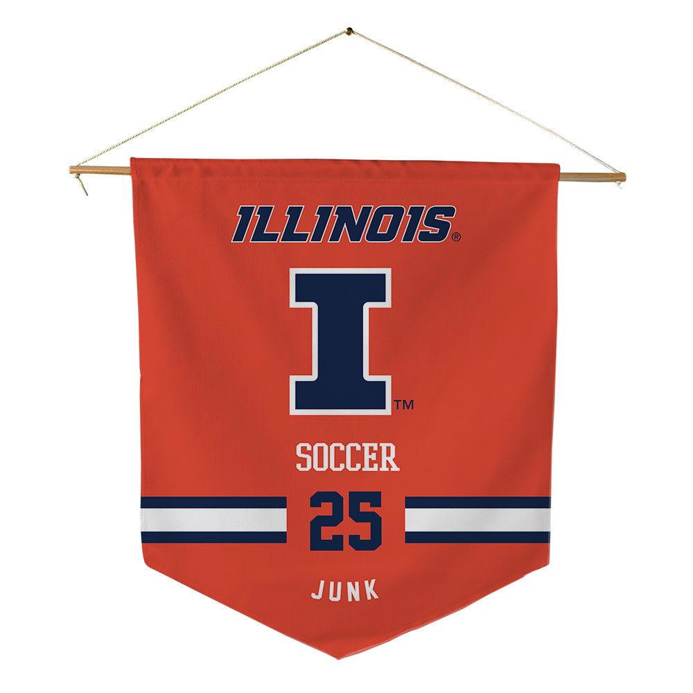 Illinois - NCAA Women's Soccer : Cailynn Junk - Pennant - 18" x 21"-0
