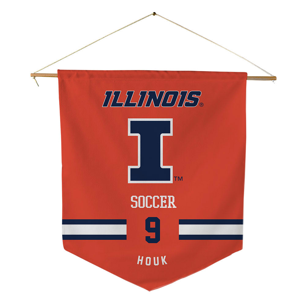 Illinois - NCAA Women's Soccer : Presli Houk - Pennant - 18" x 21"-0
