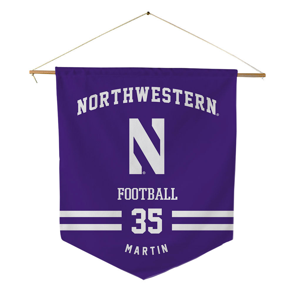 Northwestern - NCAA Football : Sean Martin - Pennant - 18" x 21"-0