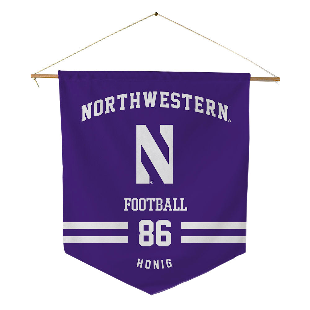 Northwestern - NCAA Football : Alexander Honig - Pennant - 18" x 21"-0
