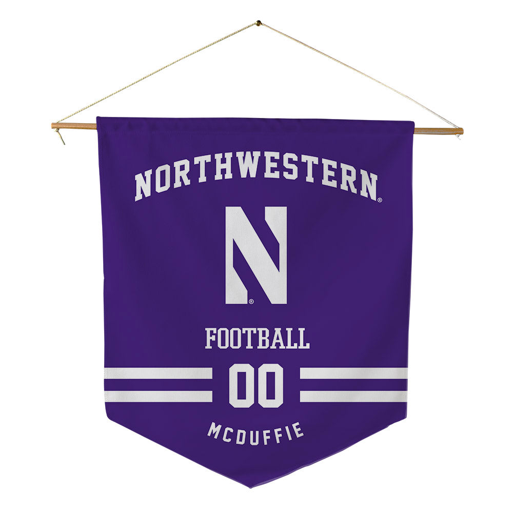 Northwestern - NCAA Football : Jaden McDuffie - Pennant - 18" x 21"-0