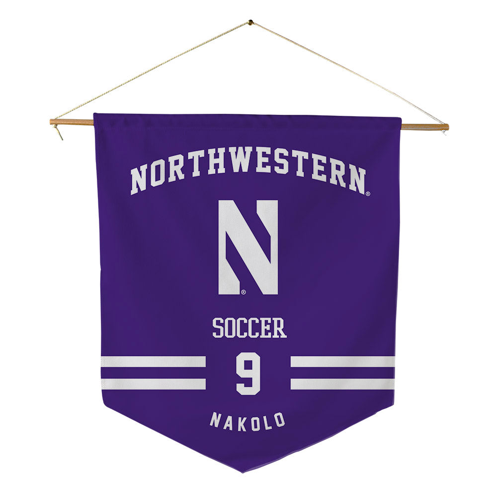 Northwestern - NCAA Men's Soccer : Ethan Nakolo - Pennant - 18" x 21"-0