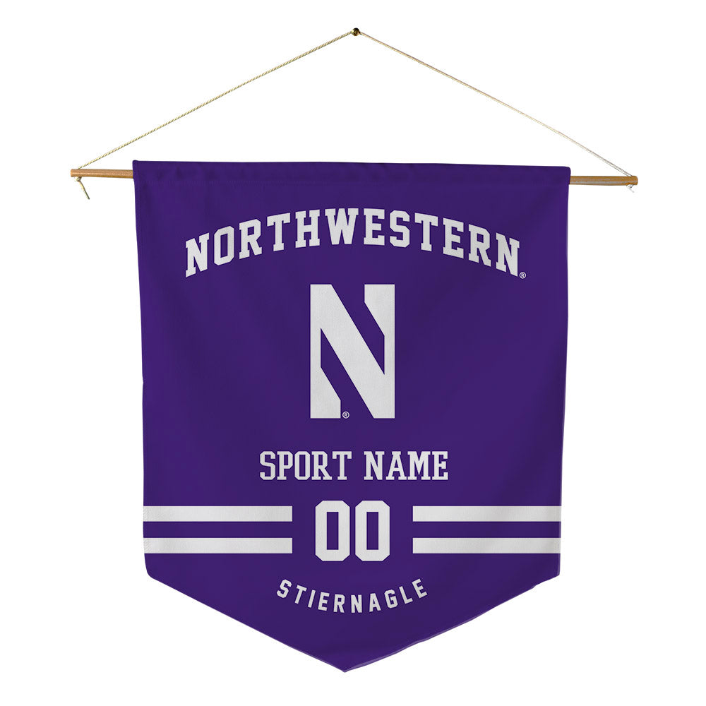 Northwestern - NCAA Women's Volleyball : Ellie Stiernagle - Pennant - 18" x 21"-0
