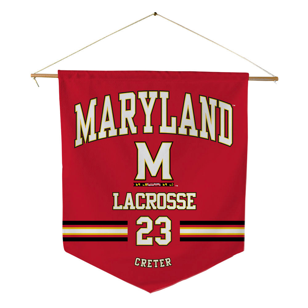 Maryland - NCAA Men's Lacrosse : Sean Creter - Pennant - 18" x 21"-0