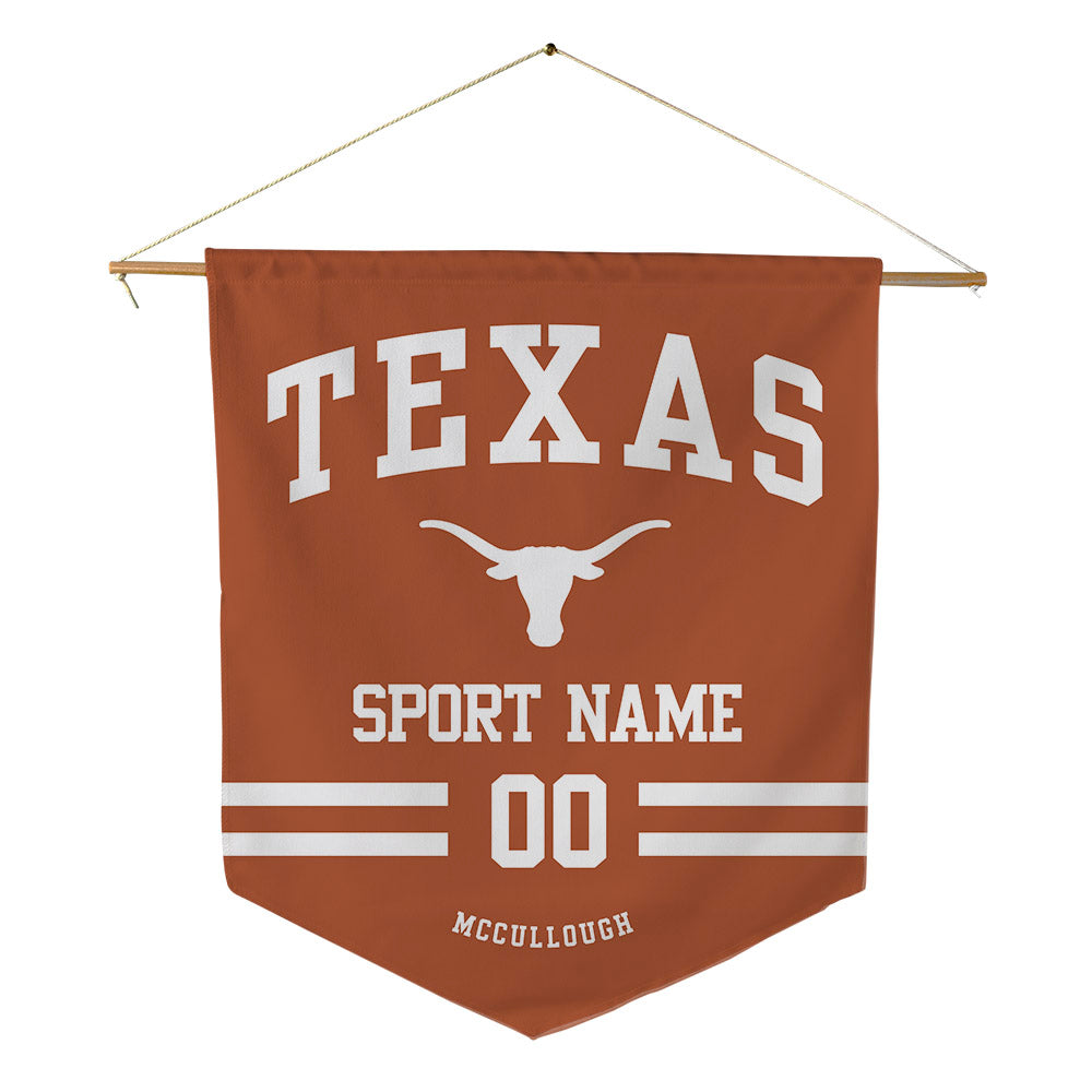 Texas - NCAA Men's Cross Country : Kai McCullough - Pennant - 18" x 21"-0
