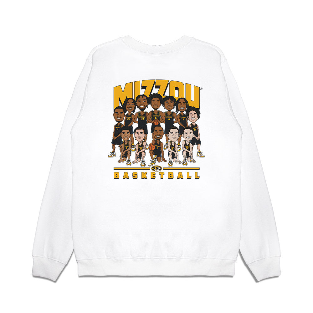 Missouri - NCAA Men's Basketball : - Team Caricature Premium Crewneck Sweatshirt-1