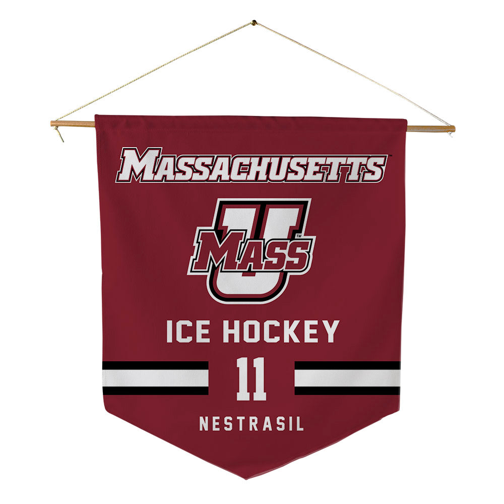 UMass - NCAA Men's Ice Hockey : Vaclav Nestrasil - Pennant - 18" x 21"-0