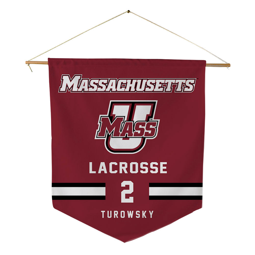 UMass - NCAA Men's Lacrosse : Jack Turowsky - Pennant - 18" x 21"-0