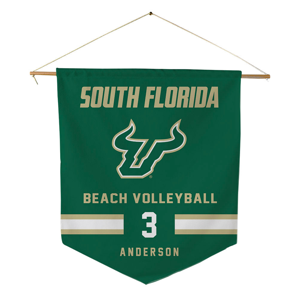USF - NCAA Beach Volleyball : Morgan Anderson - Pennant - 18" x 21"-0