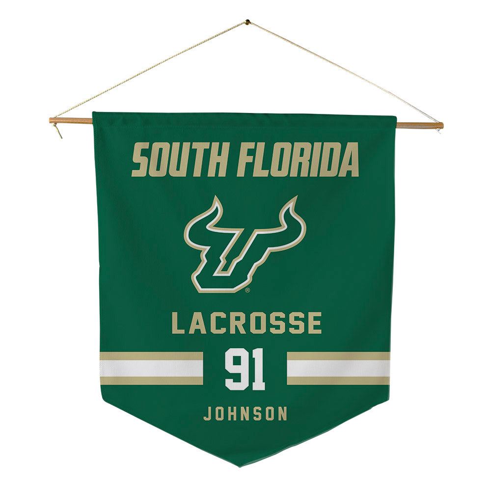 USF - NCAA Women's Lacrosse : Kalina "KJ" Johnson - Pennant - 18" x 21"-0