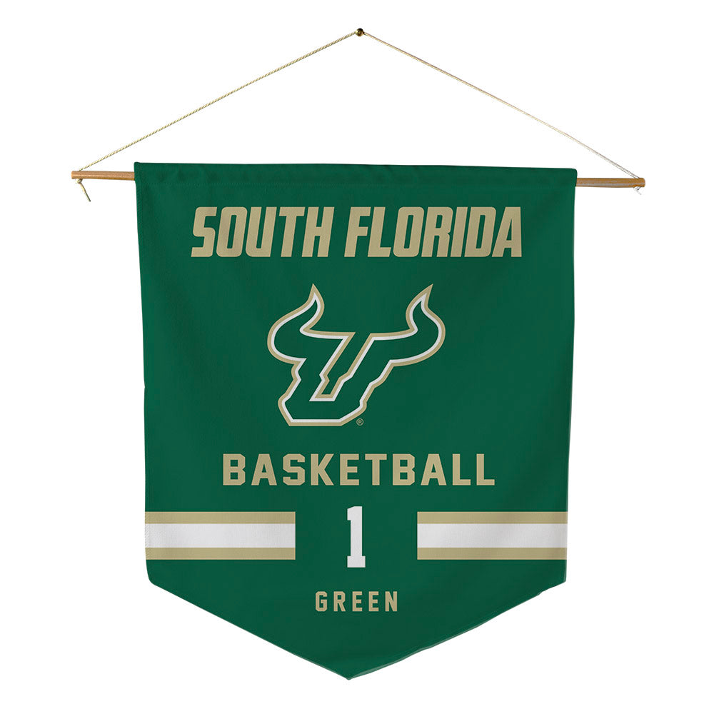 USF - NCAA Men's Basketball : DeAnte Green - Pennant - 18" x 21"-0