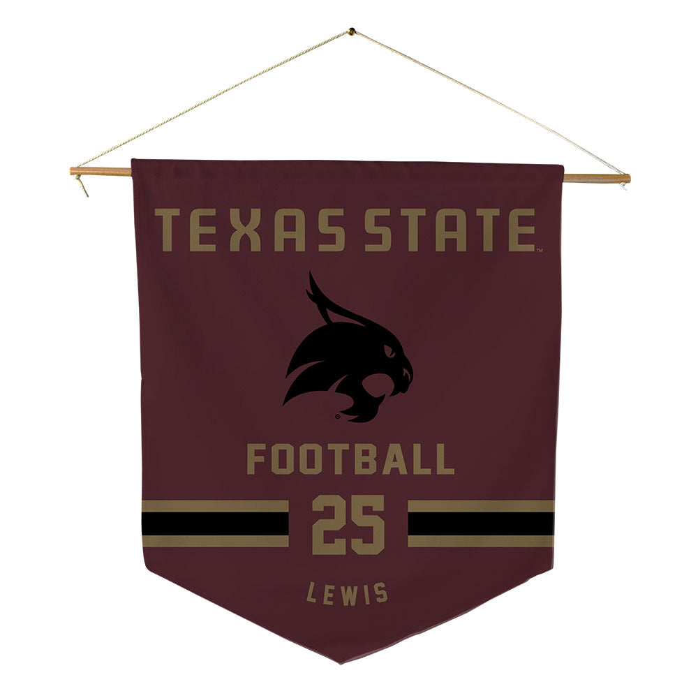 Texas State - NCAA Football : skylar lewis - Pennant - 18" x 21"-0