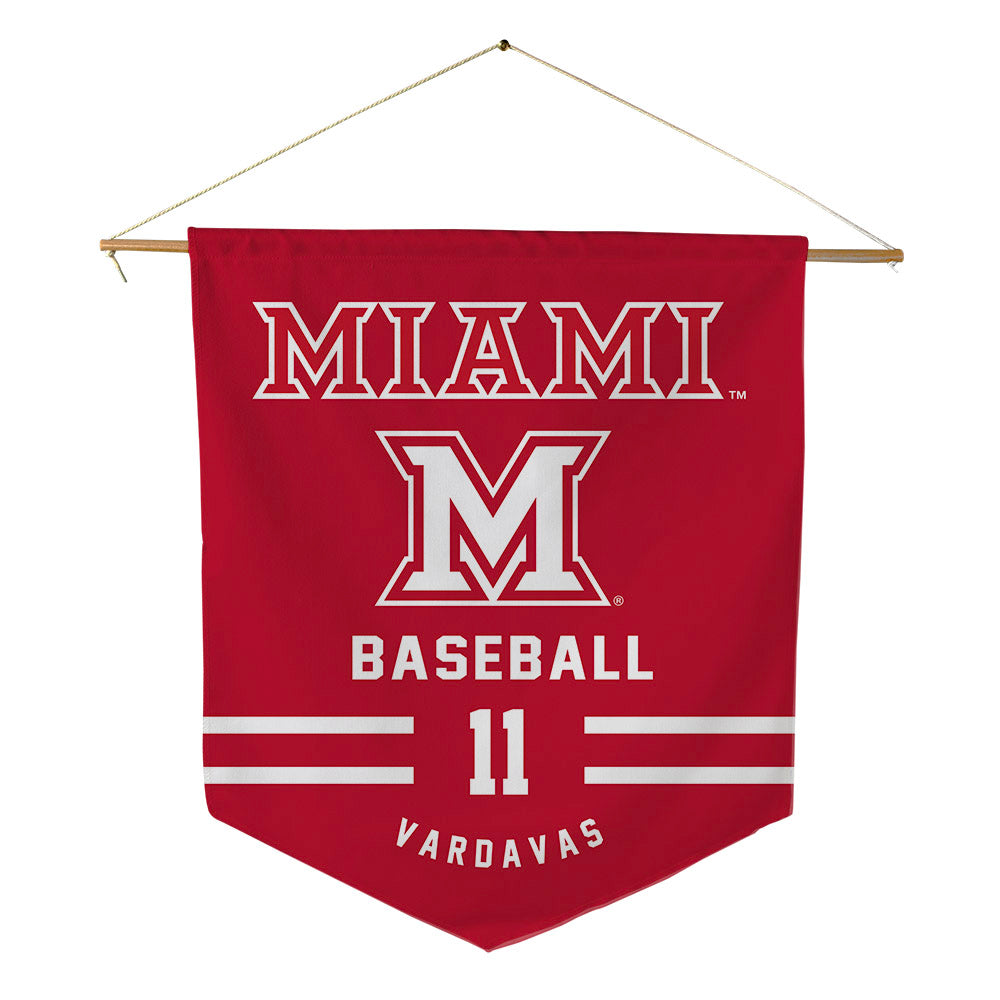 Miami of Ohio - NCAA Baseball : Nick Vardavas - Pennant - 18" x 21"-0