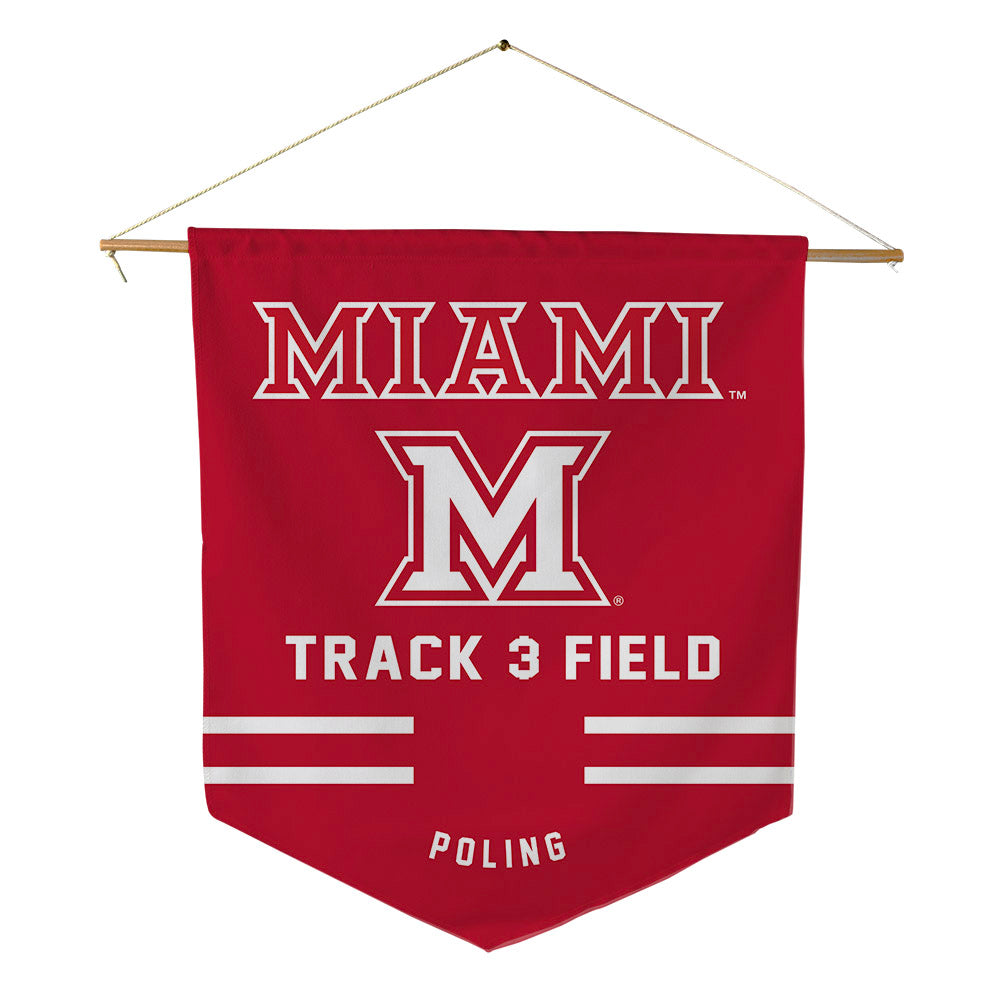 Miami of Ohio - NCAA Women's Track & Field : Elizabeth Poling - Pennant - 18" x 21"-0
