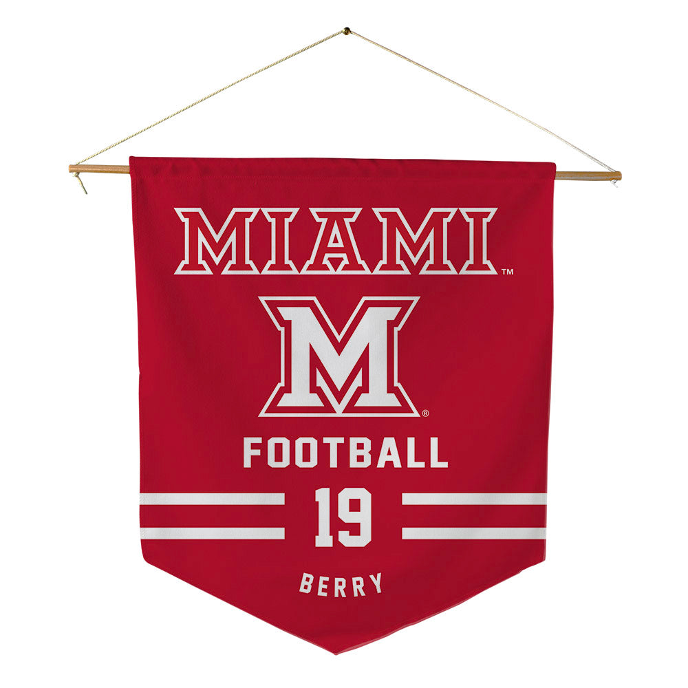 Miami of Ohio - NCAA Football : Luke Berry - Pennant - 18" x 21"-0