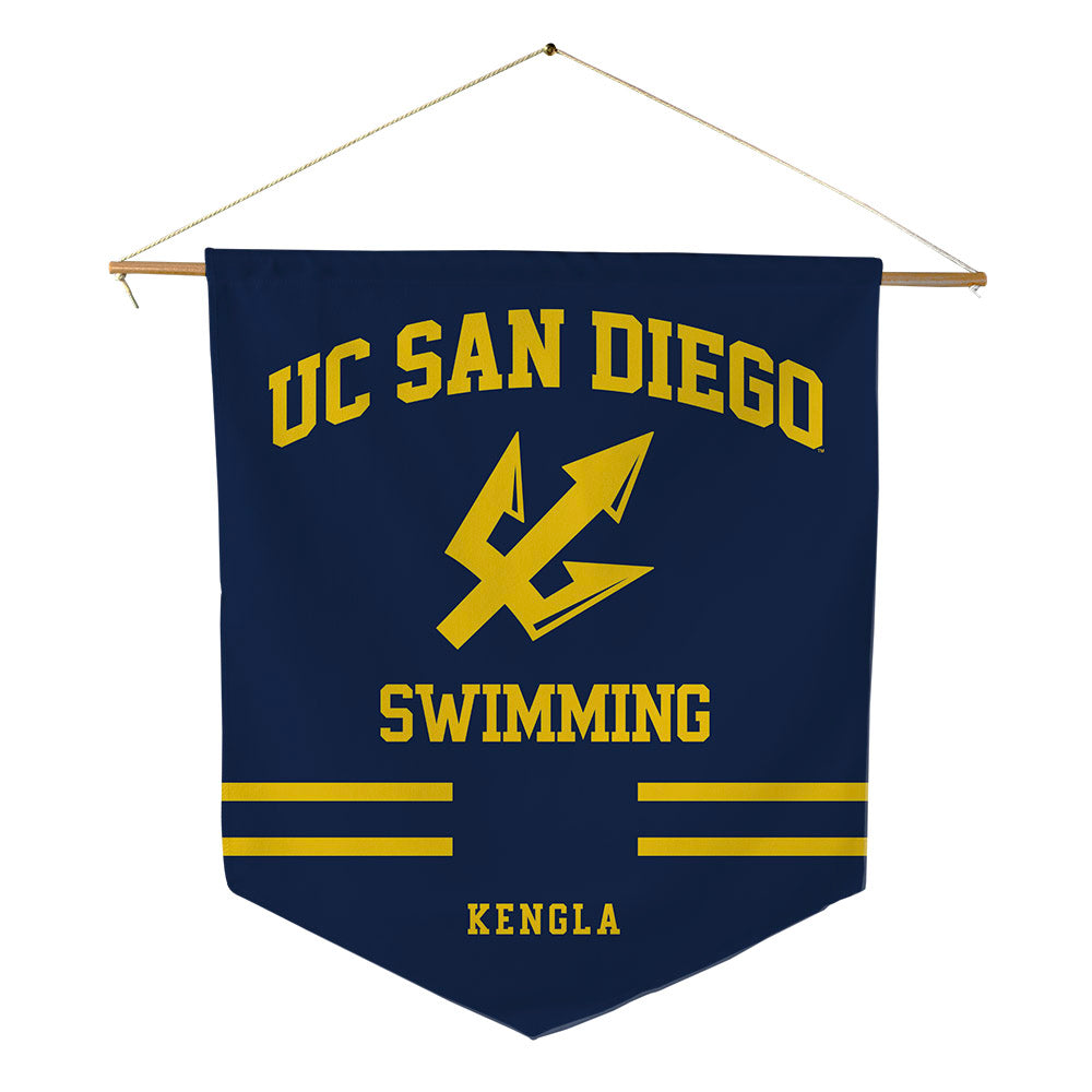 UCSD - NCAA Men's Swimming : Kyle Kengla - Pennant - 18" x 21"-0
