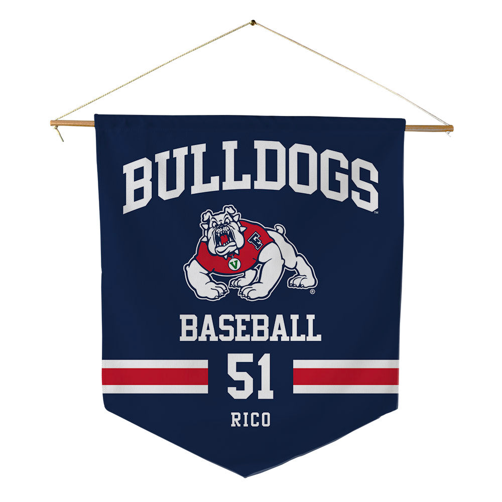 Fresno State - NCAA Baseball : Erik Rico - Pennant - 18" x 21"-0