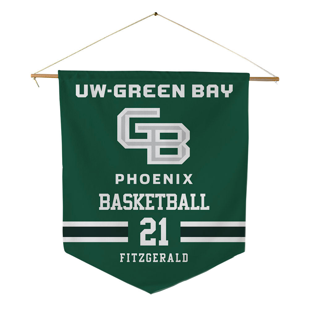 UW Green Bay - NCAA Men's Basketball : Brady Fitzgerald - Pennant - 18" x 21"-0
