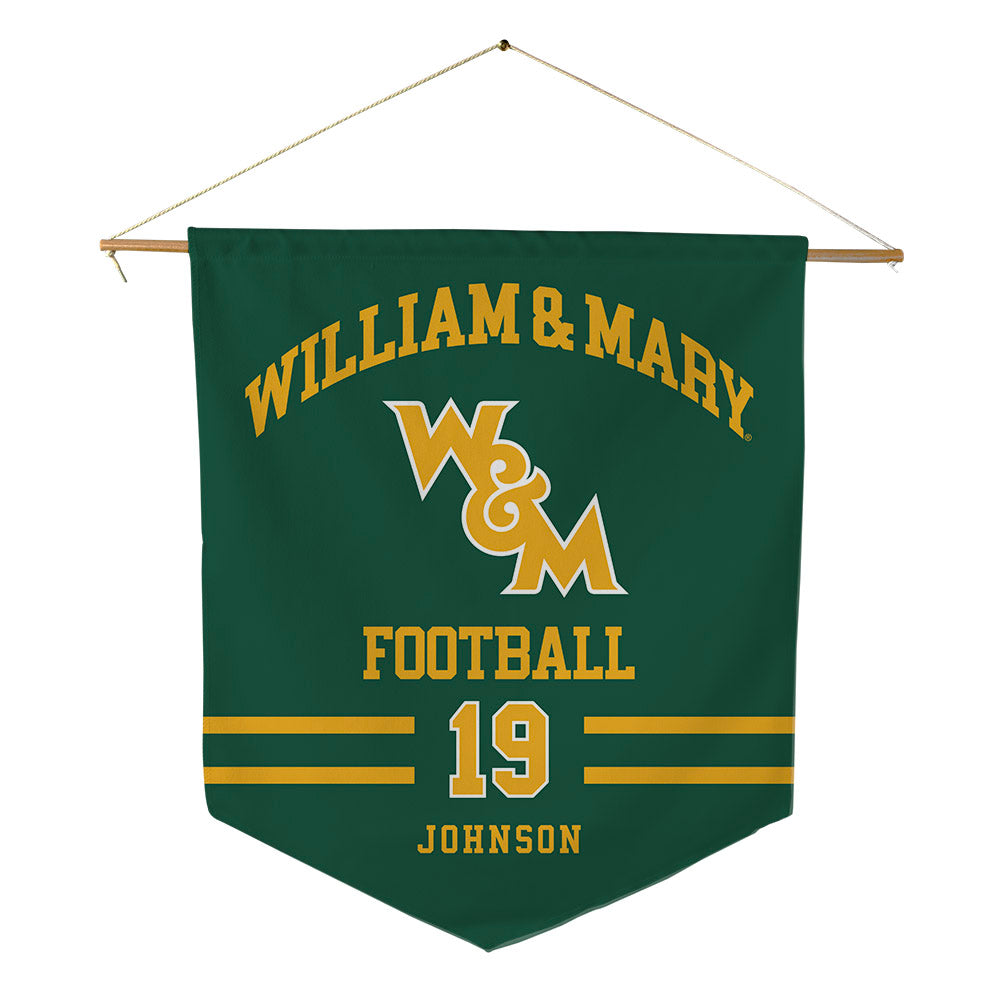 William & Mary - NCAA Football : Harrison Johnson - Pennant - 18" x 21"-0