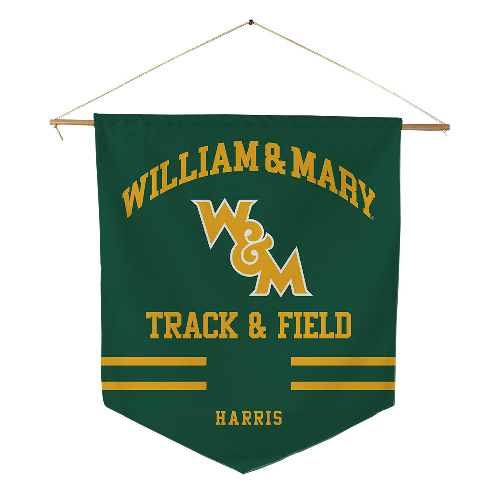 William & Mary - NCAA Men's Track & Field : Uriah Harris - Pennant - 18" x 21"-0