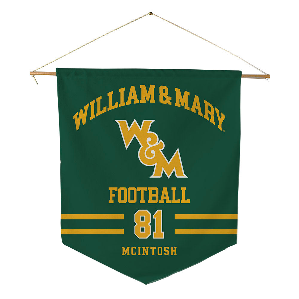 William & Mary - NCAA Football : Gavin McIntosh - Pennant - 18" x 21"-0