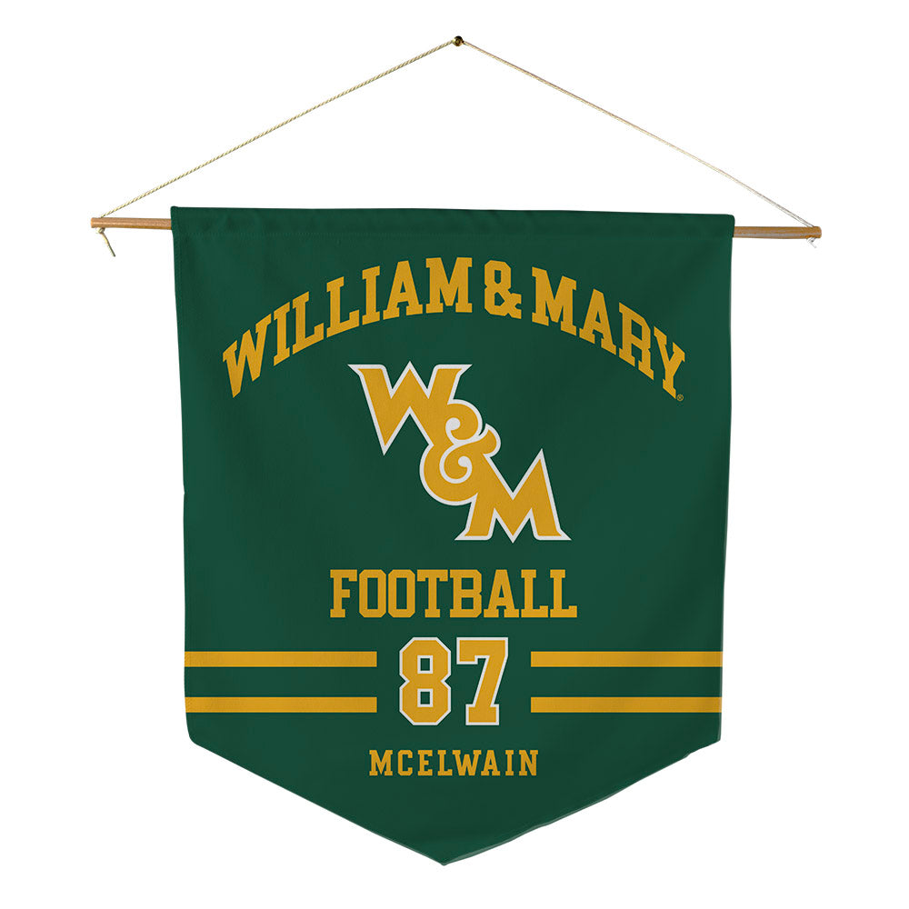 William & Mary - NCAA Football : Sean McElwain - Pennant - 18" x 21"-0